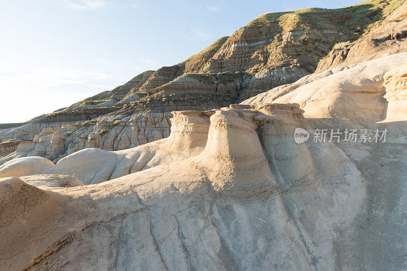 砂岩风景Badlands Drumheller加拿大